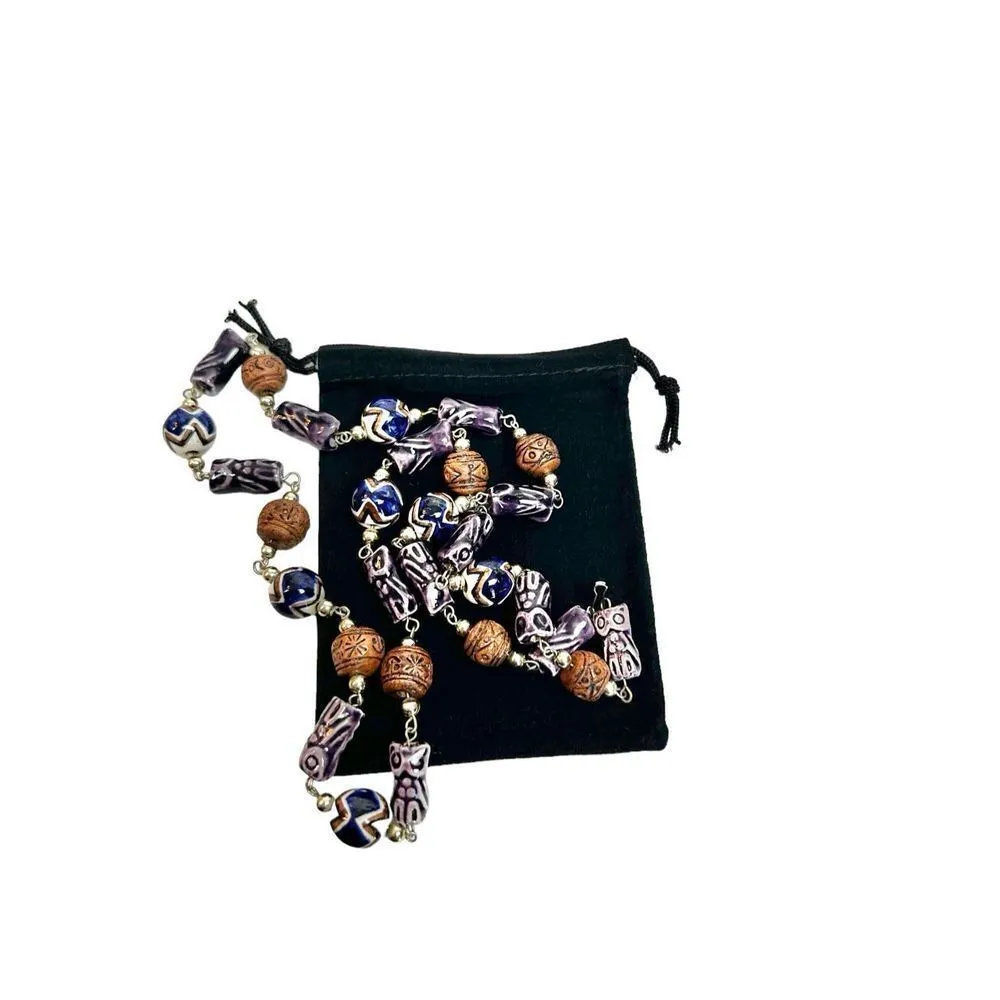 Artisan wooden and plastic painted beads - Image 7