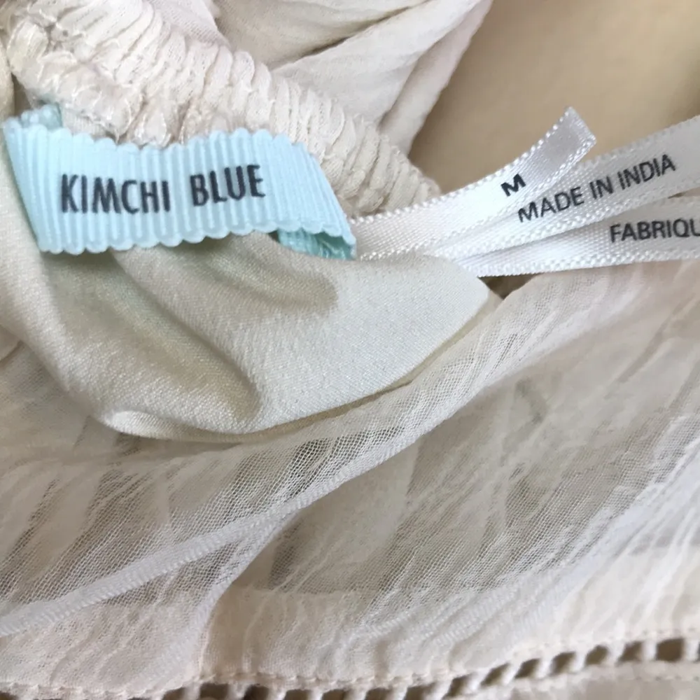 Kimchi Blue Women’s Cream Embroidered Eyelet Design Semi-Sheer Maxi Dress - Image 10