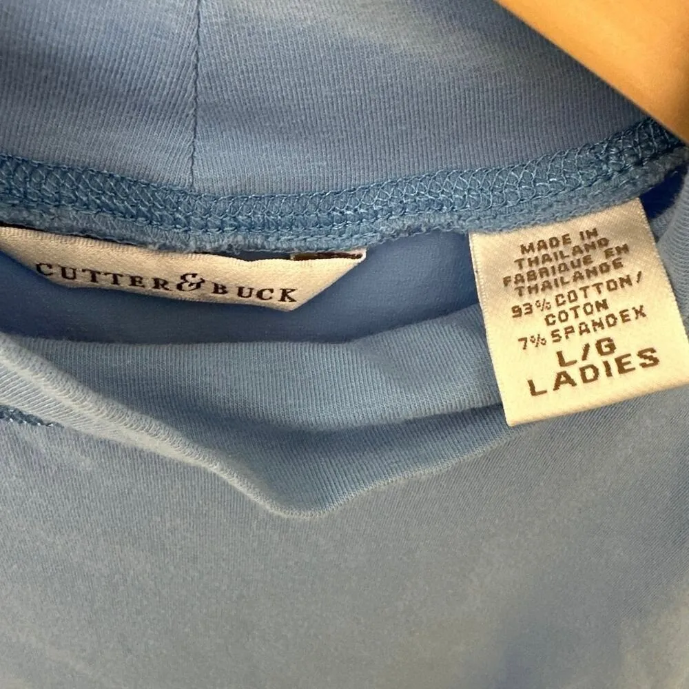 Cutter and Buck Sleeveles Mock Neck Athletic Sporty Tank Size Large Blue - Image 4