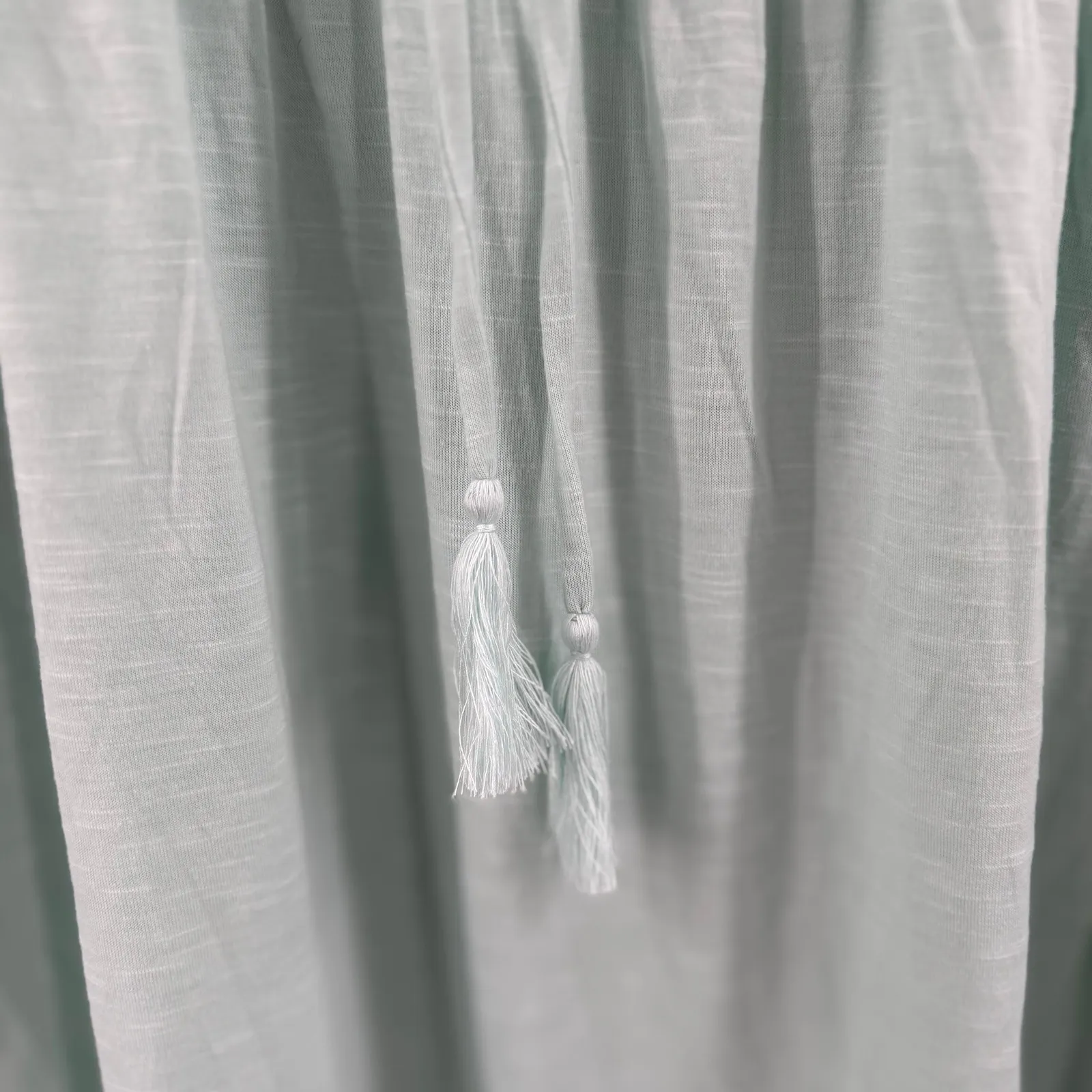 Christopher & Banks Top Petite Large NWT Mint Green Tassels Shirt Blouse Smock - Image 7