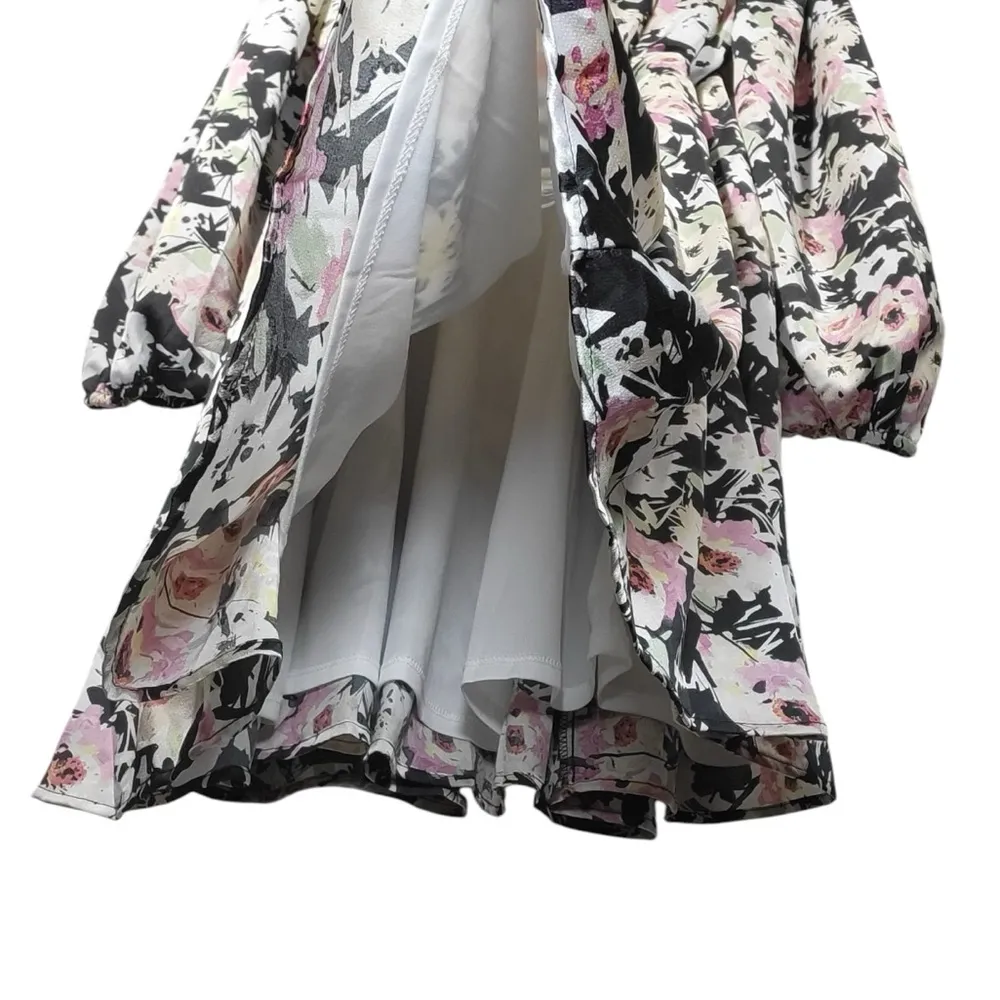 NWT Torrid Mini Bubble Charmeuse Babydoll Dress in Brushstroke Multi - Image 8