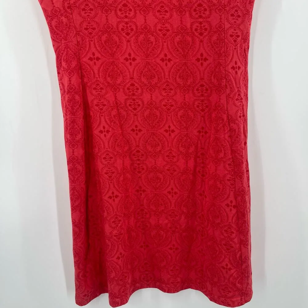 KUHL Dress Size Medium Red Orange Coral Cool Max Organic Cotton Travel Vacation - Image 11