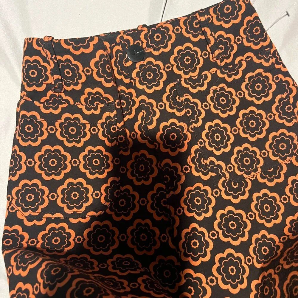 NWOT Maeve by Anthropologie The Colette Crop Wide Leg Ponte Pants Black Motif 23 - Image 11