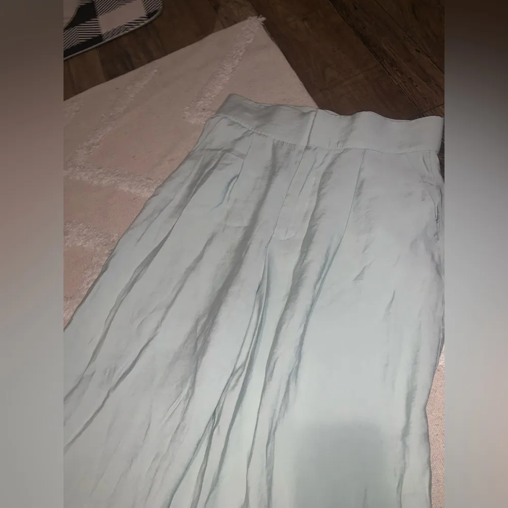 Zara nwot light green spring trousers high waisted S mint boho classic pants - Image 4