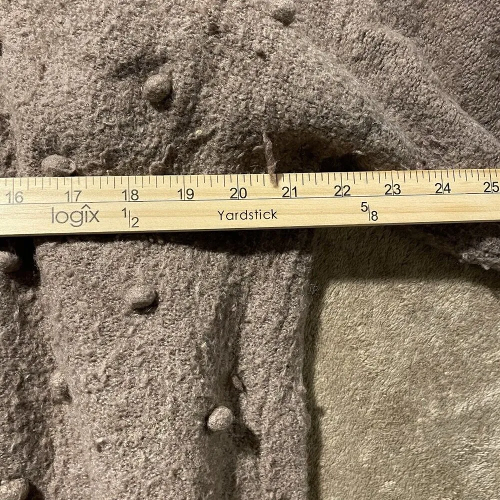 Madewell Sweater Womens Sz Medium Brockton Bobble Rust Brown Pom Pom Shirt - Image 7