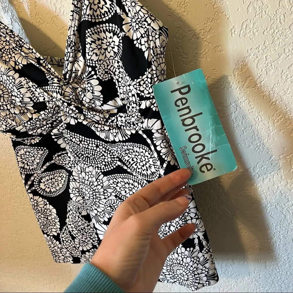 Penbrooke Patterned Tankini Swimsuit Set Size 10 - Image 4