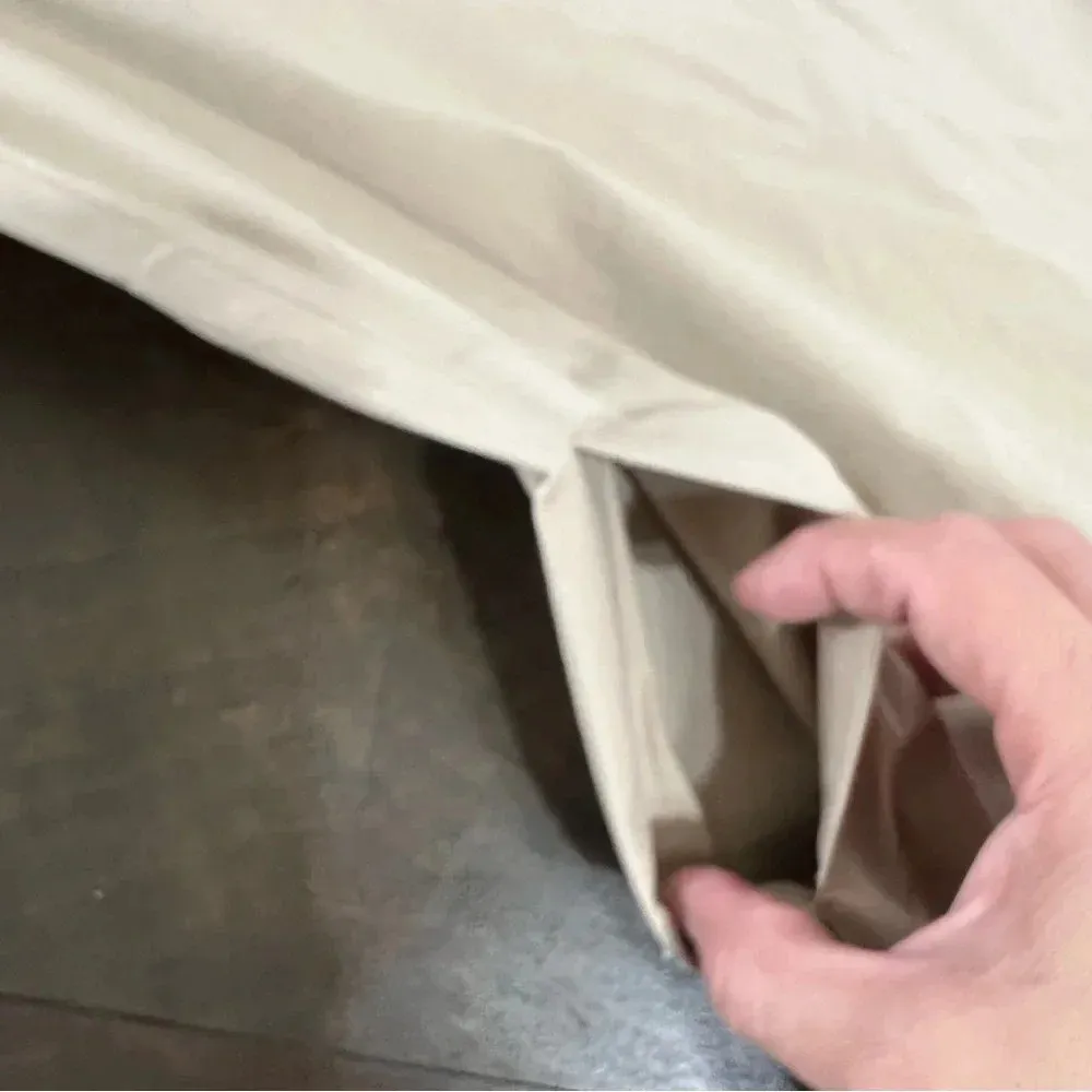 Gerard Darel Khaki Tan Shirt Dress Lace Up Front Cotton 38 M Medium Lagenlook - Image 8