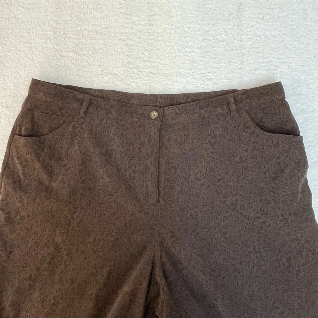 Vintage Norton Studio Brown Jacquard Pants Plus Size 18 Gorgeous Chocolate Brown - Image 3