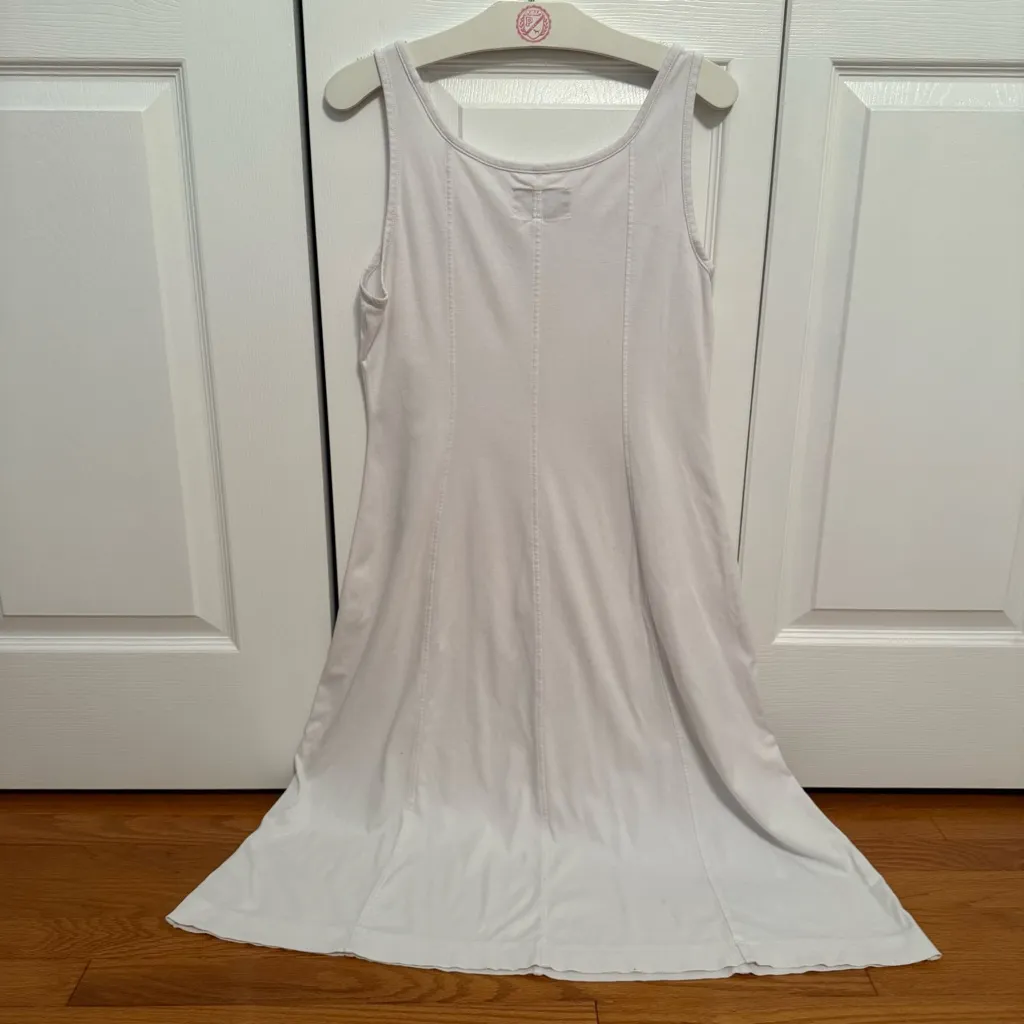 Everlane The Luxe Cotton Seamed Dress in White - Image 3