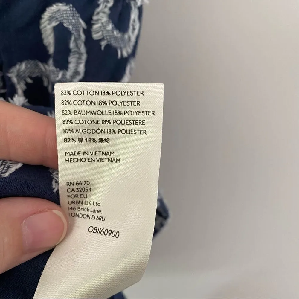 Maeve by Anthropologie Blue & White Geometric Shift Dress – XS – Babydoll Vibe - Image 7