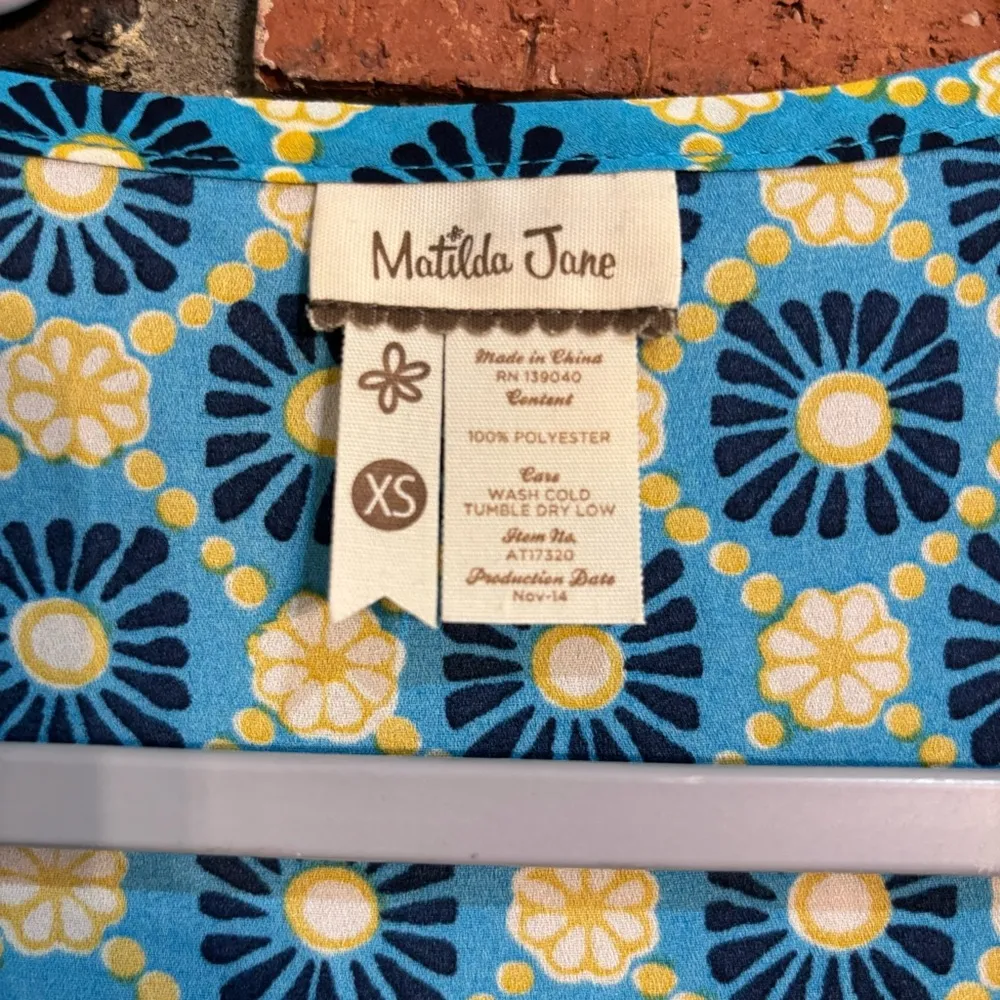 Matilda Jane womens Kaleidoscope 3/4 sleeve mixed print blouse teal XS - Image 3