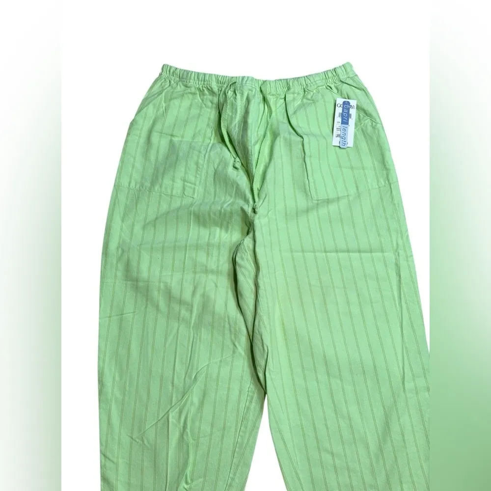 Mountain Lake‎ Women's Capri Size L Color Green 100% Cotton - Image 2