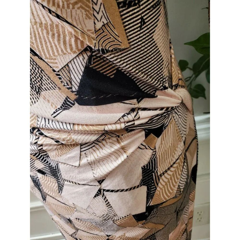 Bloomingdale's Basler Women Viscose Round Neck Long Sleeve Knee Length Dress 36 - Image 3