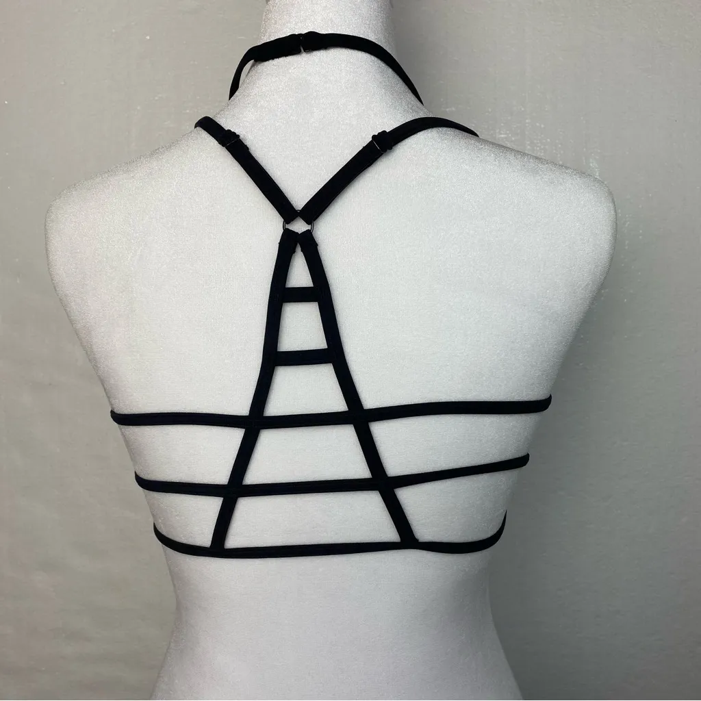 Victoria's Secret Sports‎ Bra w/ Mesh Overlay Womens Size XS Teal/Green NWOT - Image 2