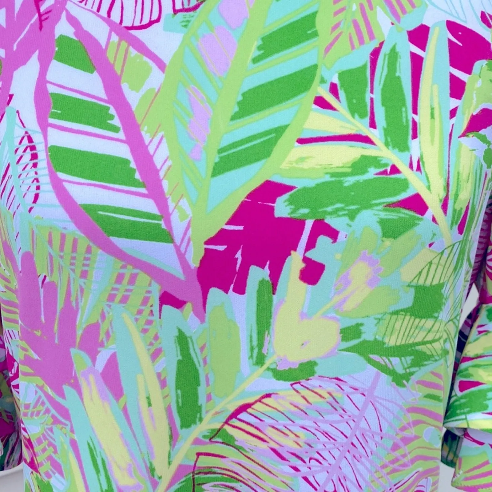 Pappagallo Medium Dress Tropical Stretch Vacation Resort Cruise Beach Travel Pink - Image 6