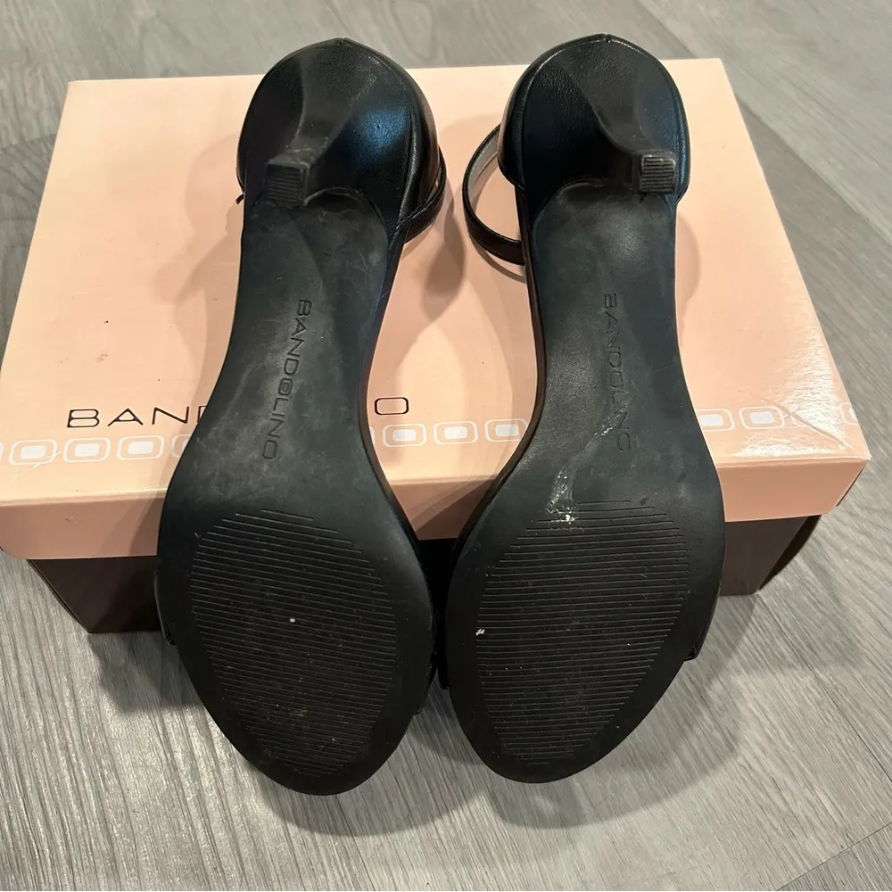 Madia Black Synthetic Patent Dress Heeled Sandals 7 - Image 4