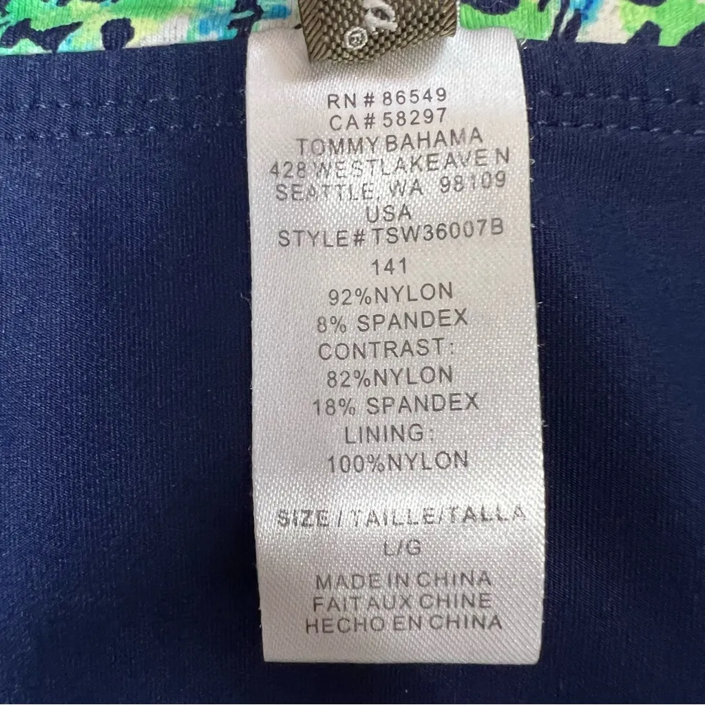 TOMMY BAHAMA Full Coverage Bikini 2-pc Swimsuit Underwire Sz 36C Large Tropical - Image 14