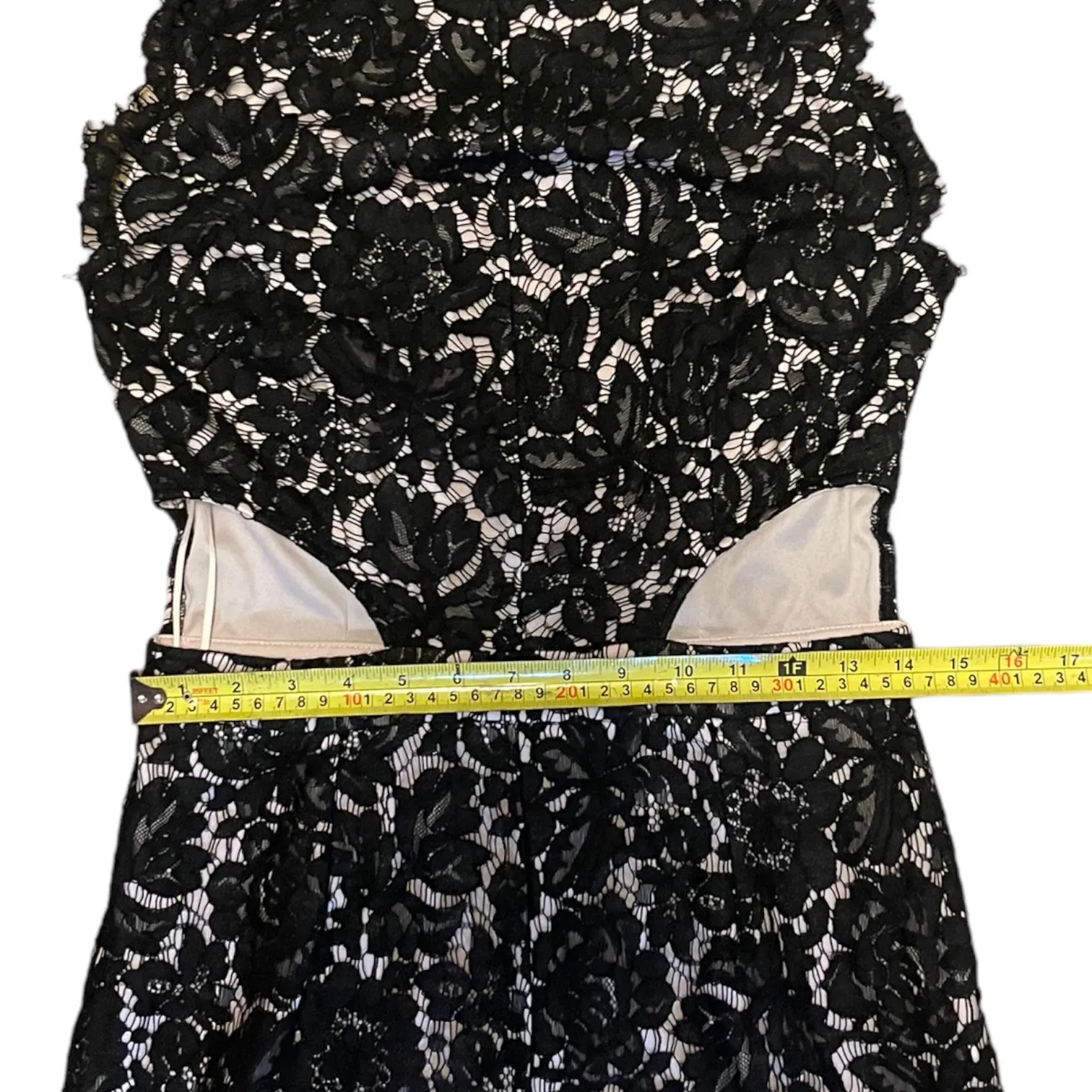 Missguided Black Lace Jumpsuit Size 8 - Image 7