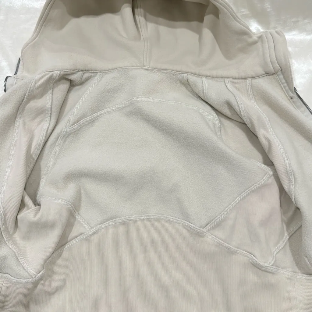 Lululemon Scuba Oversized Full-Zip Hoodie XS Small Mojave Tan Lounge Athleisure - Image 14