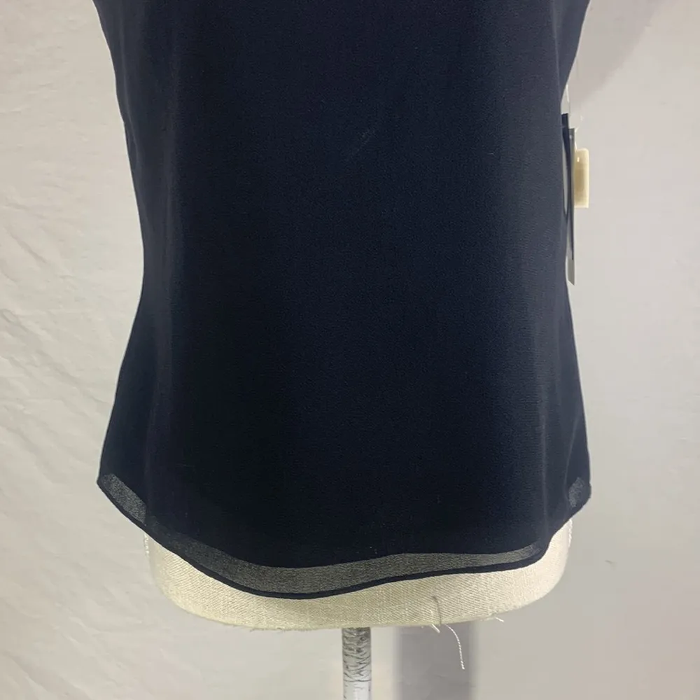 Evening Essentials Beaded and Embroidered Black Cami Medium - Image 4