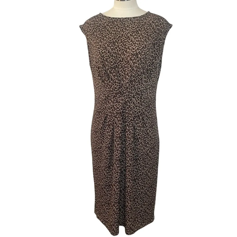 Talbots Leopard Print‎ Sheath Dress – Medium - Image 2
