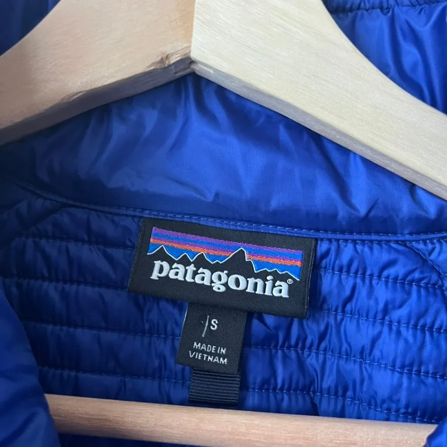 Patagonia Vosque Insulated Cobalt Blue Puffer Parka Coat Layer Size Small‎ - Image 5
