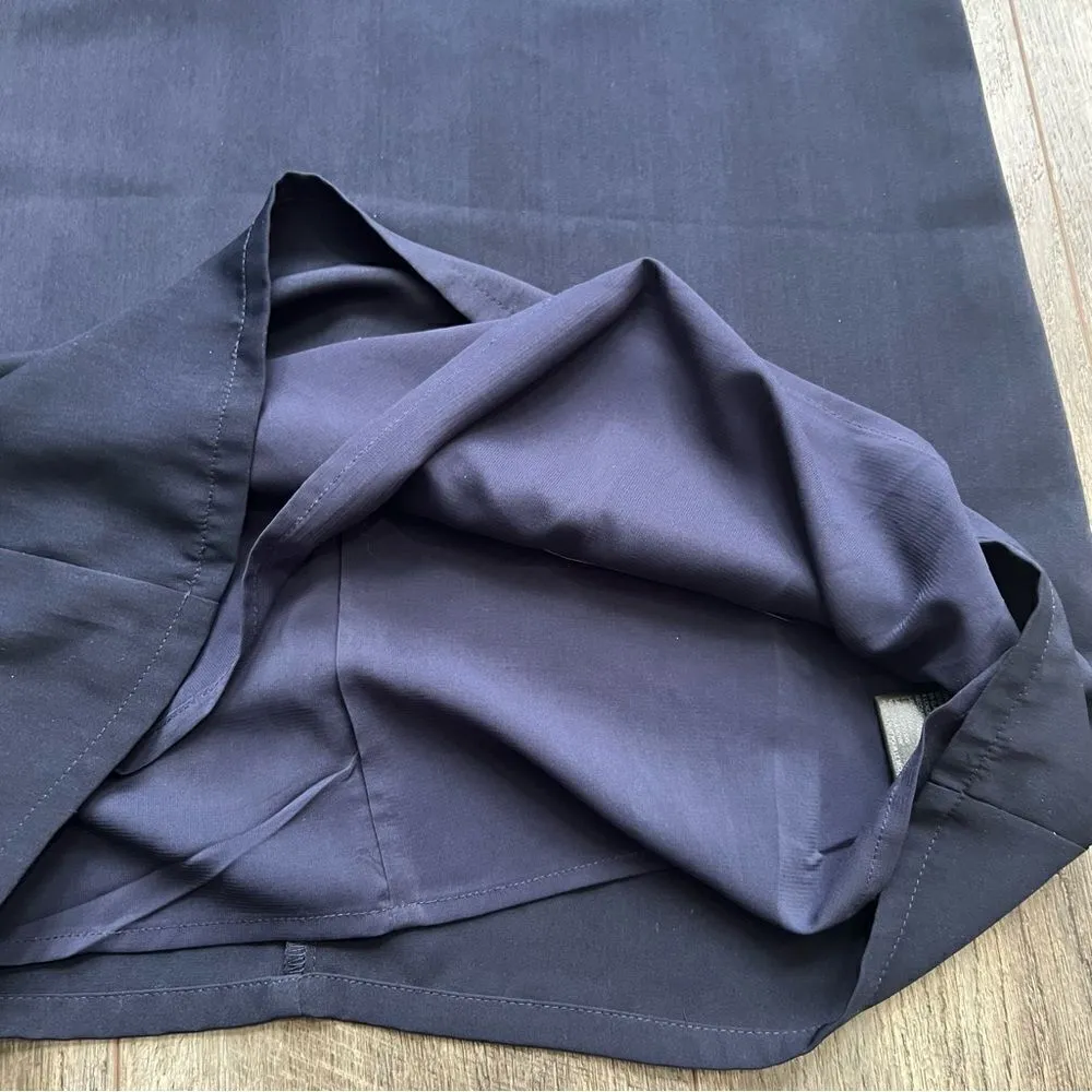 Urban Outfitters Cooperative Navy Blue Mini Dress High Neck Scalloped Size XS - Image 11