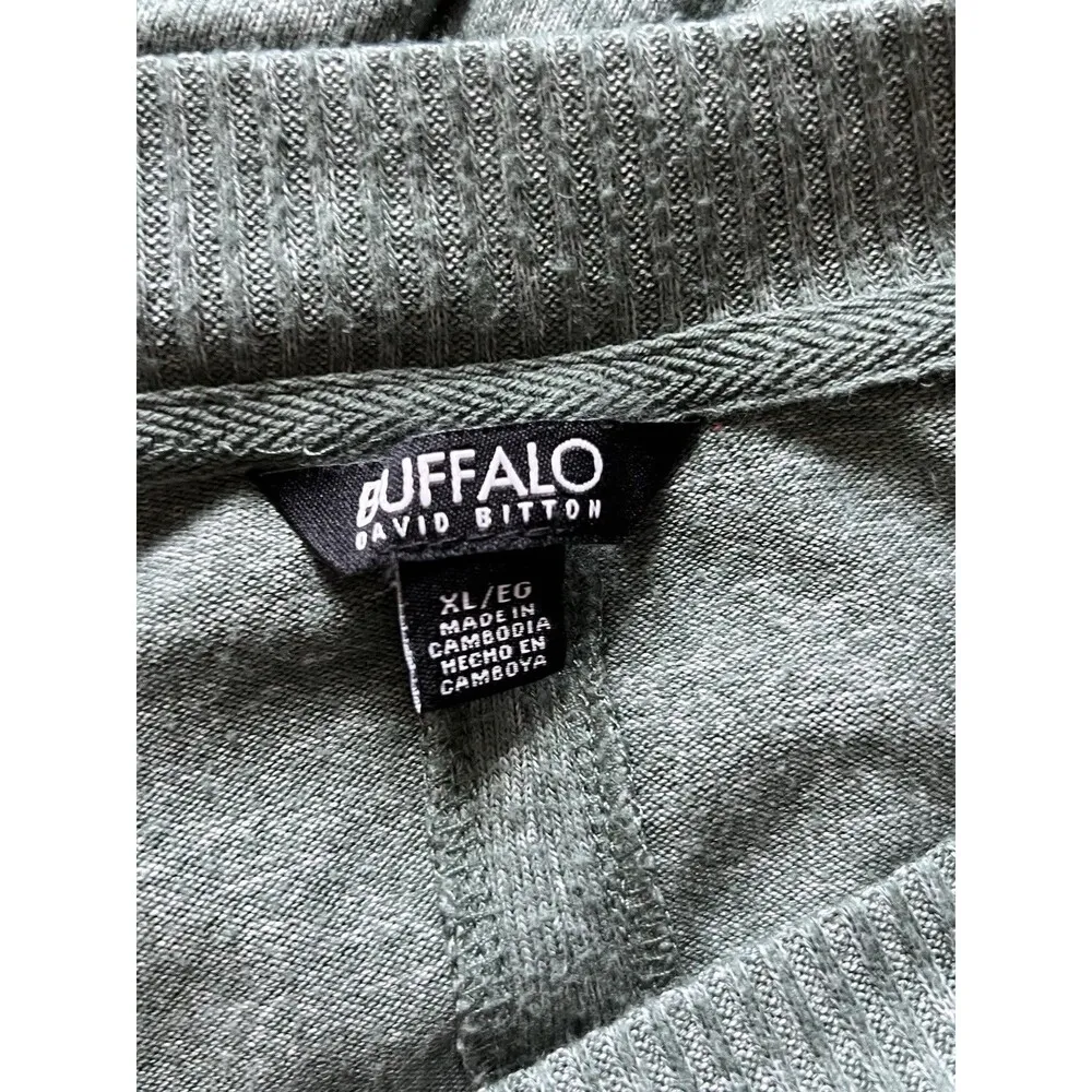 Buffalo David Bitton Pullover Super Soft Cozy V-Neck Sweater Sage Green Size XL - Image 4