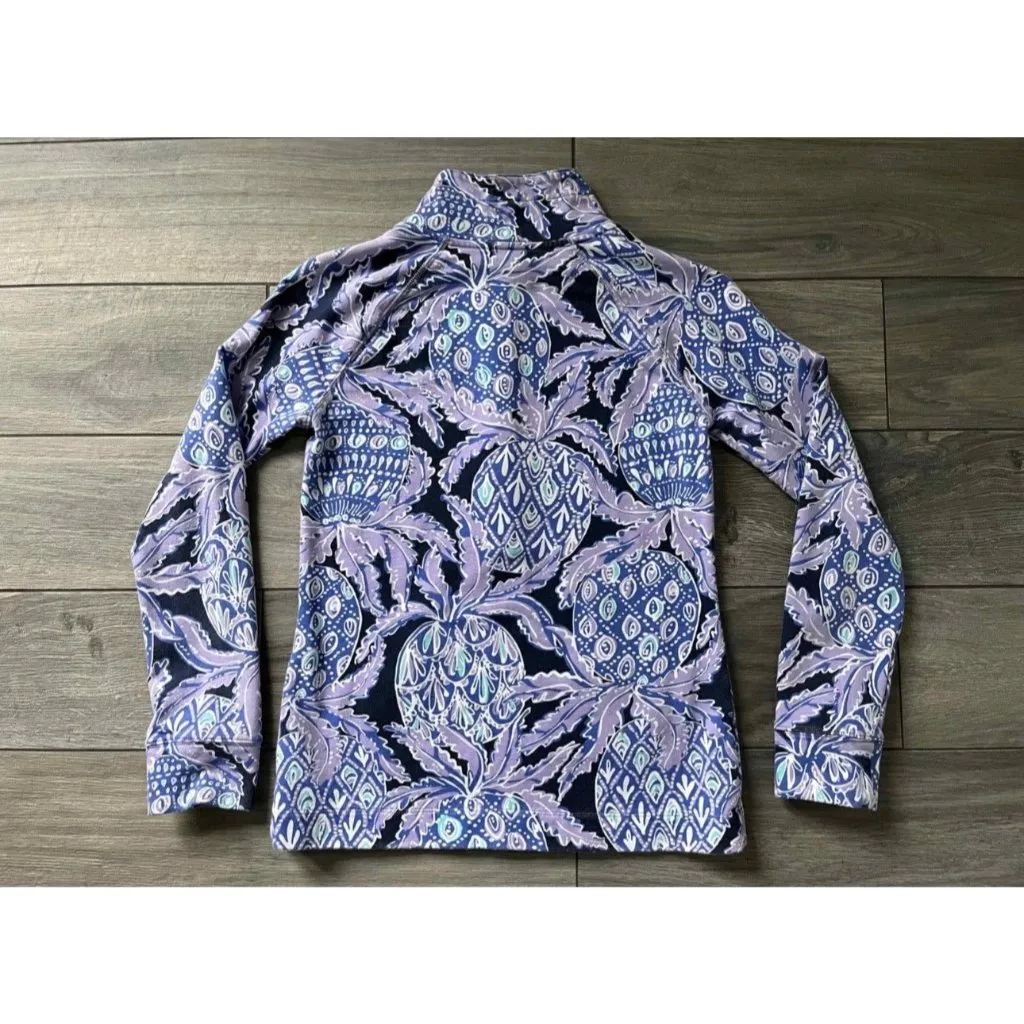 Lilly Pulitzer UPF 50+ Captain Popover L/S Top Lilac Verbena Coco Safari XS - Image 4