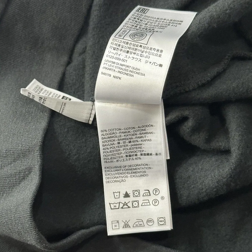 Levi's 2X-Large Sweatshirt Stretch Long Sleeve Black Logo Crew Neck Pullover New - Image 10