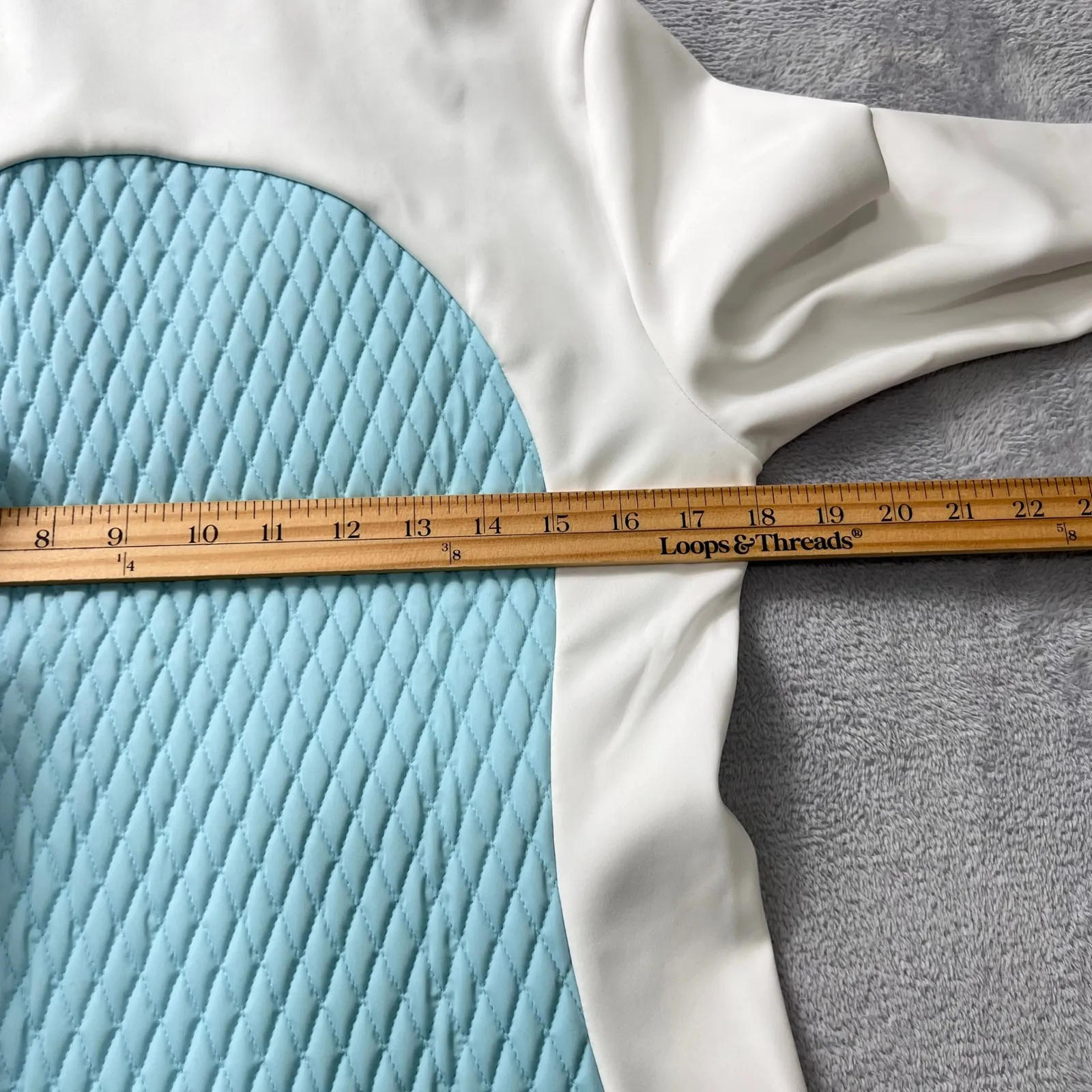 Peter Millar Merge Elite Quilted Jacket Women's M Blue White Zip Front Stretch - Image 8