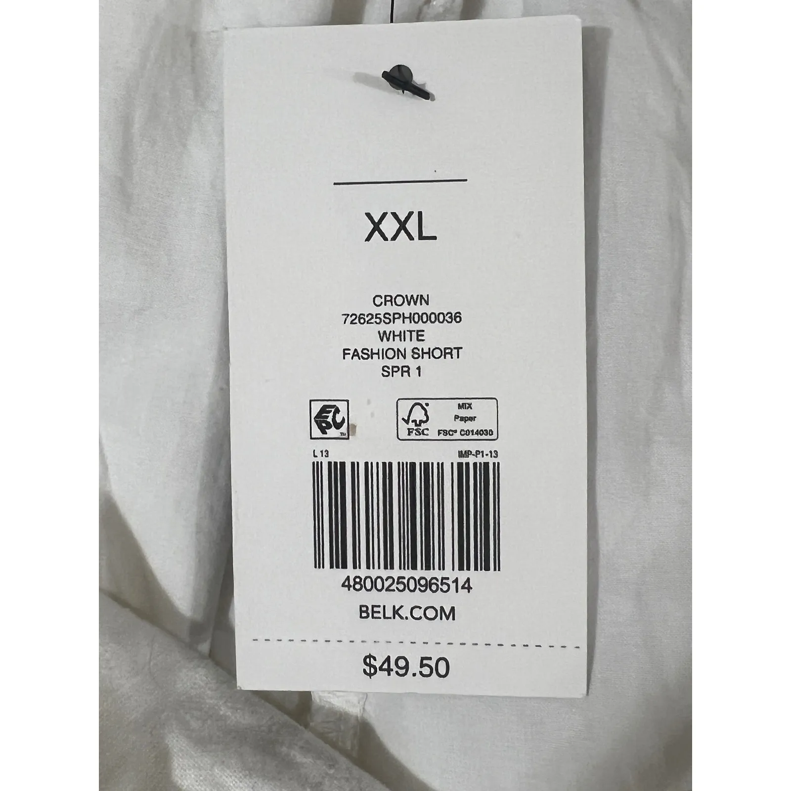 Crown & Ivy White Linen Blend Smocked Waist Casual Shorts XXL Cotton Linen New - Image 4