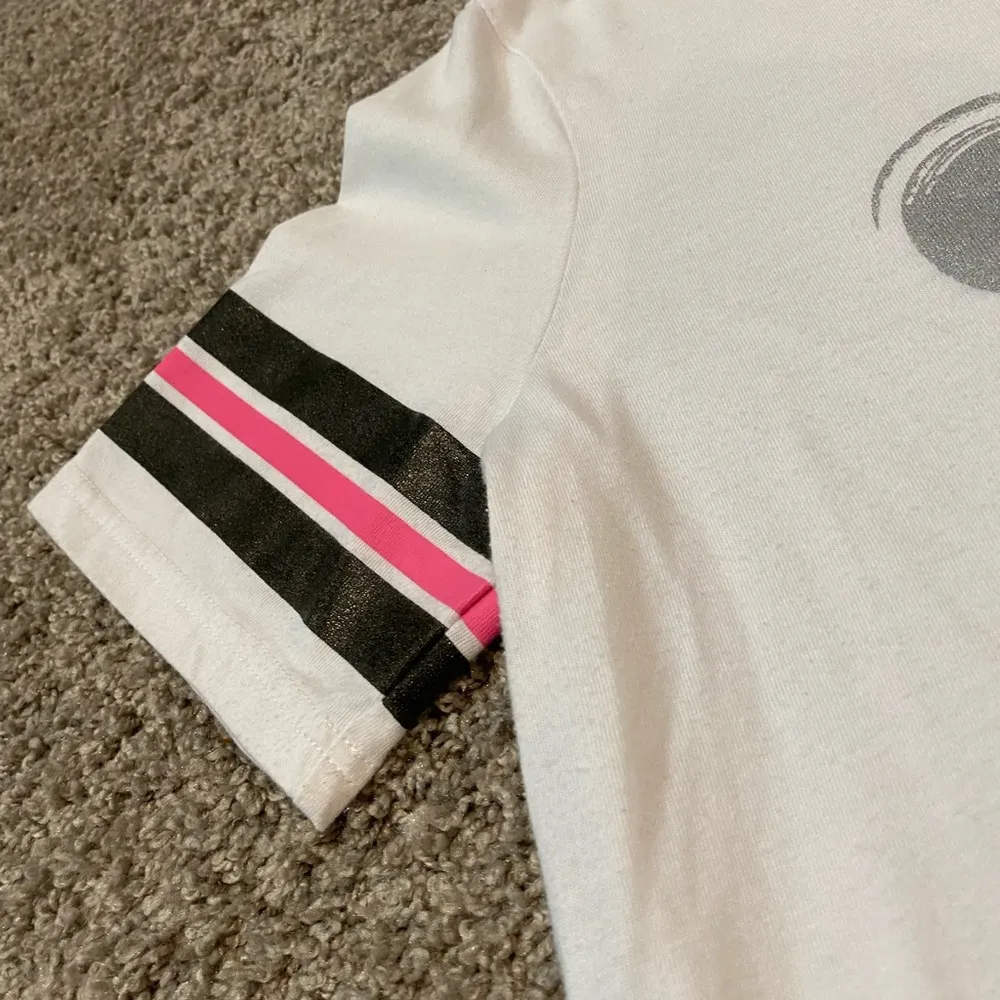 Disney Park Original Mickey Mouse Jersey Tee -Black Sequin 71 - Image 4