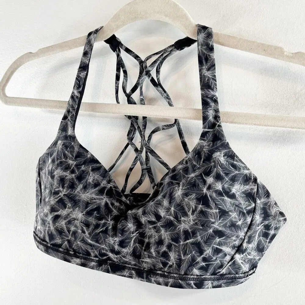 Lululemon Free To Be Zen Strappy Back Sports Bra Plume White Black 6 - Image 8
