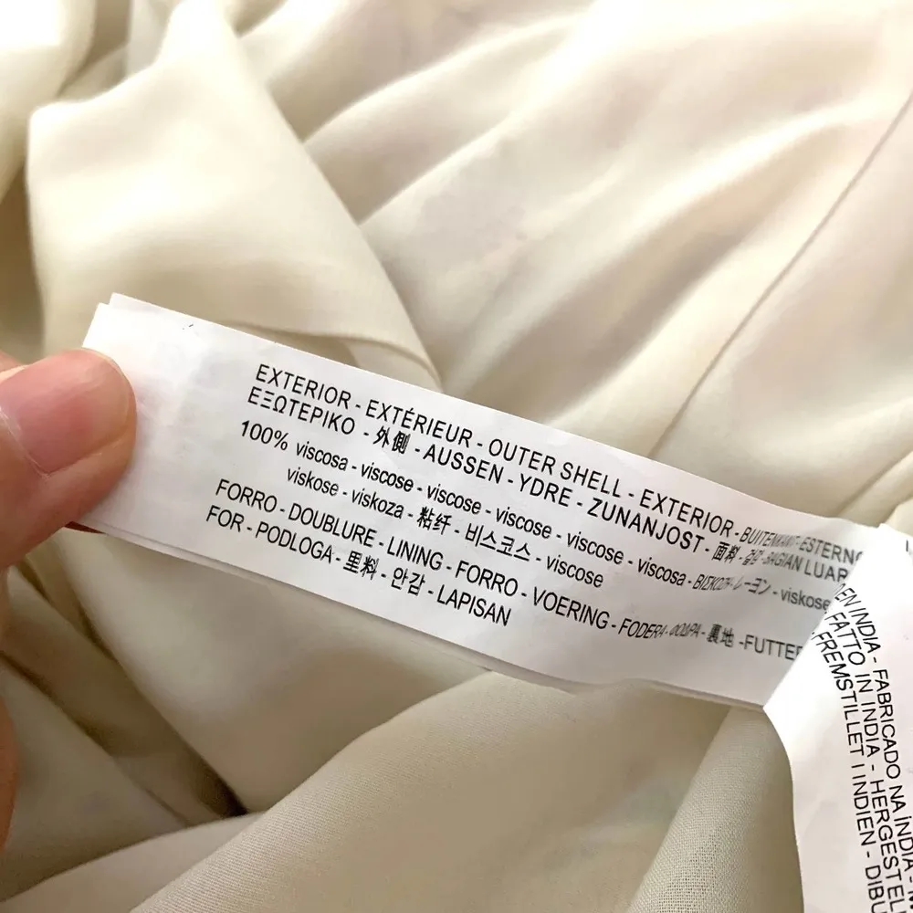 Zara Floral Sequin Ruffle Midi Halterneck Midi Dress in Ecru - Image 16