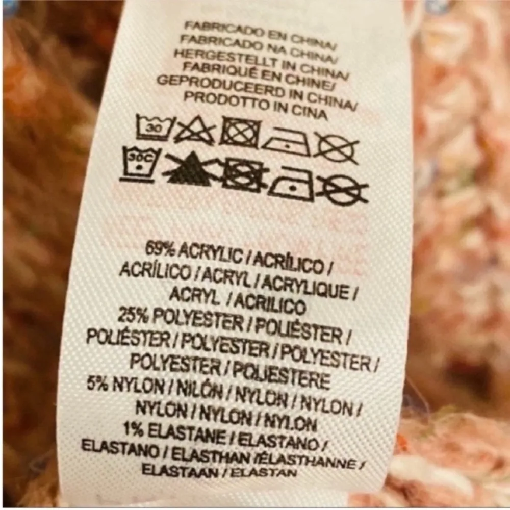 Women’s Primark Pink Confetti Oversized Open Cardigan Size Extra Small - Image 9