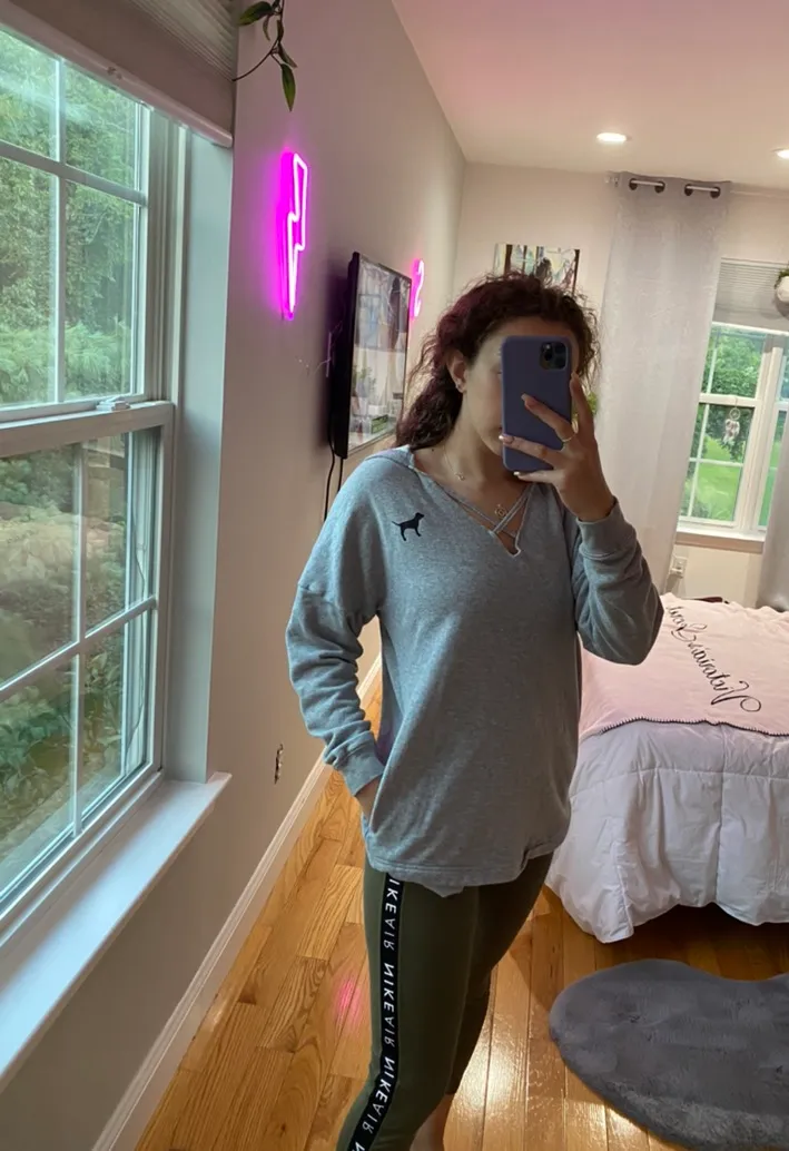 Grey Long Sweater with Hood - Image 5