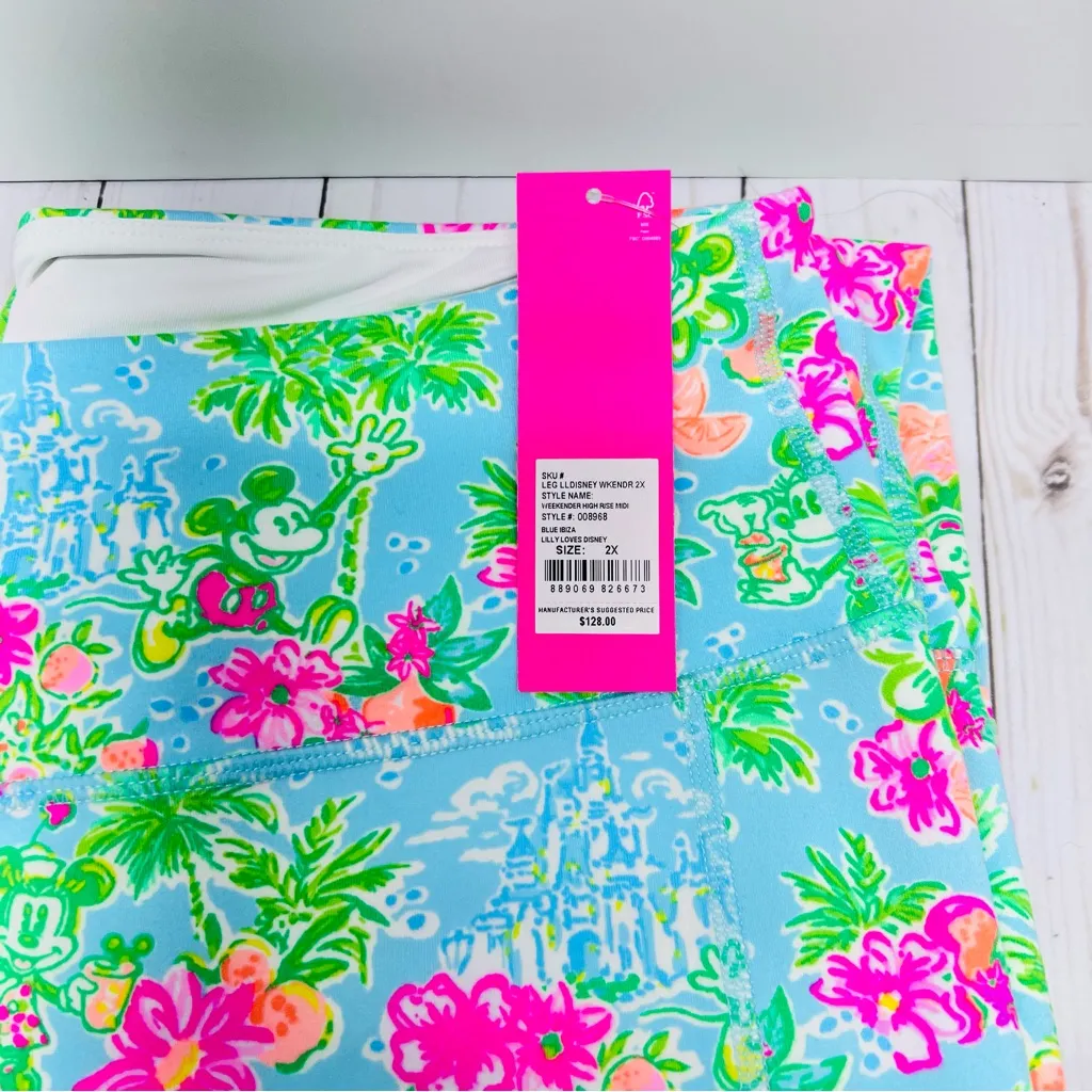 Lilly Pulitzer x Disney NWT Weekender Midi Leggings Lilly loves Disney Size XXL - Image 5