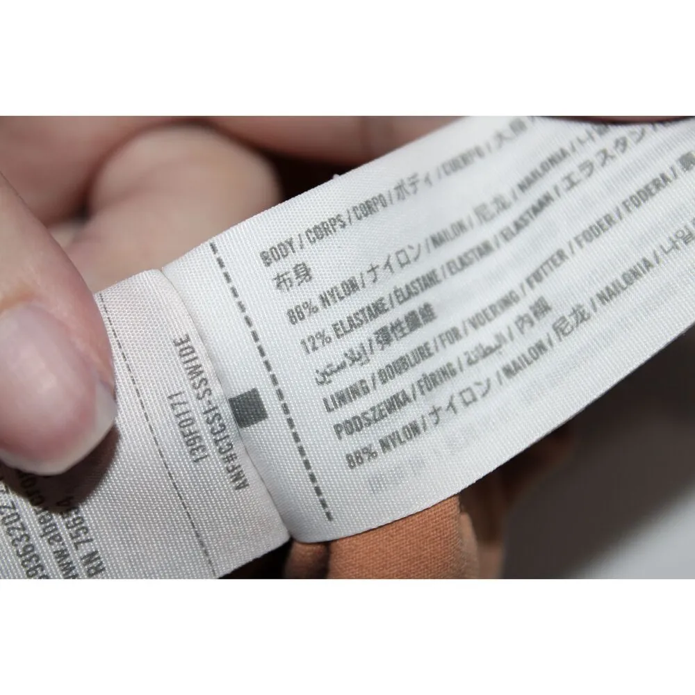 Womens Abercrombie & Fitch Soft A&F Brown Tan Nylon Elastic Bodysuit Size Small - Image 4