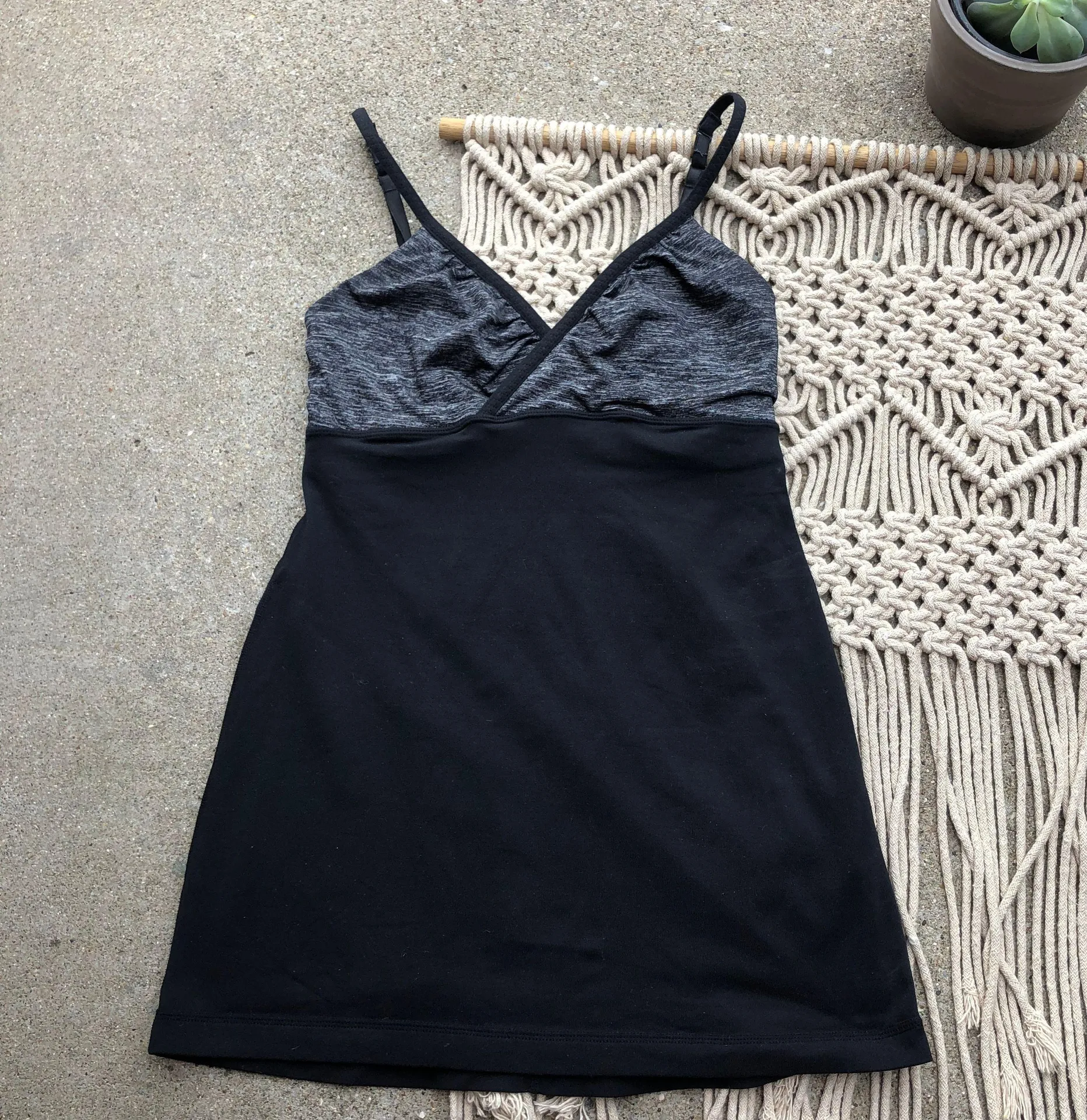 Lulu Grey And Black Tank Top - Image 3