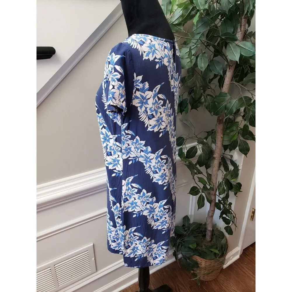 Old Navy Women's Blue Round Neck Short Sleeve Knee Length Sheath Dress Size PS - Image 8