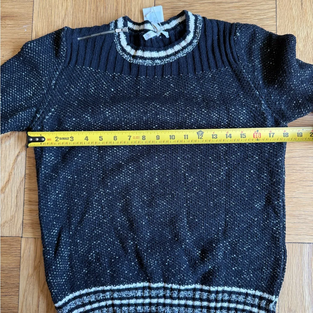 NWT Maje Fiere Black and White Crew Neck Sweater Sz 1/US S - Image 10