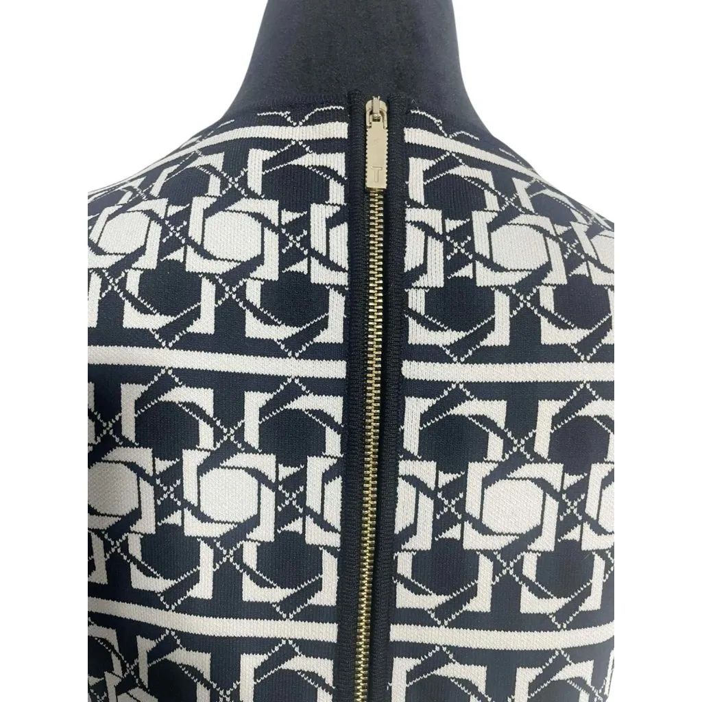 Ted Baker Size 2 Sleeveless Dress Black White Classy Professional - Image 6