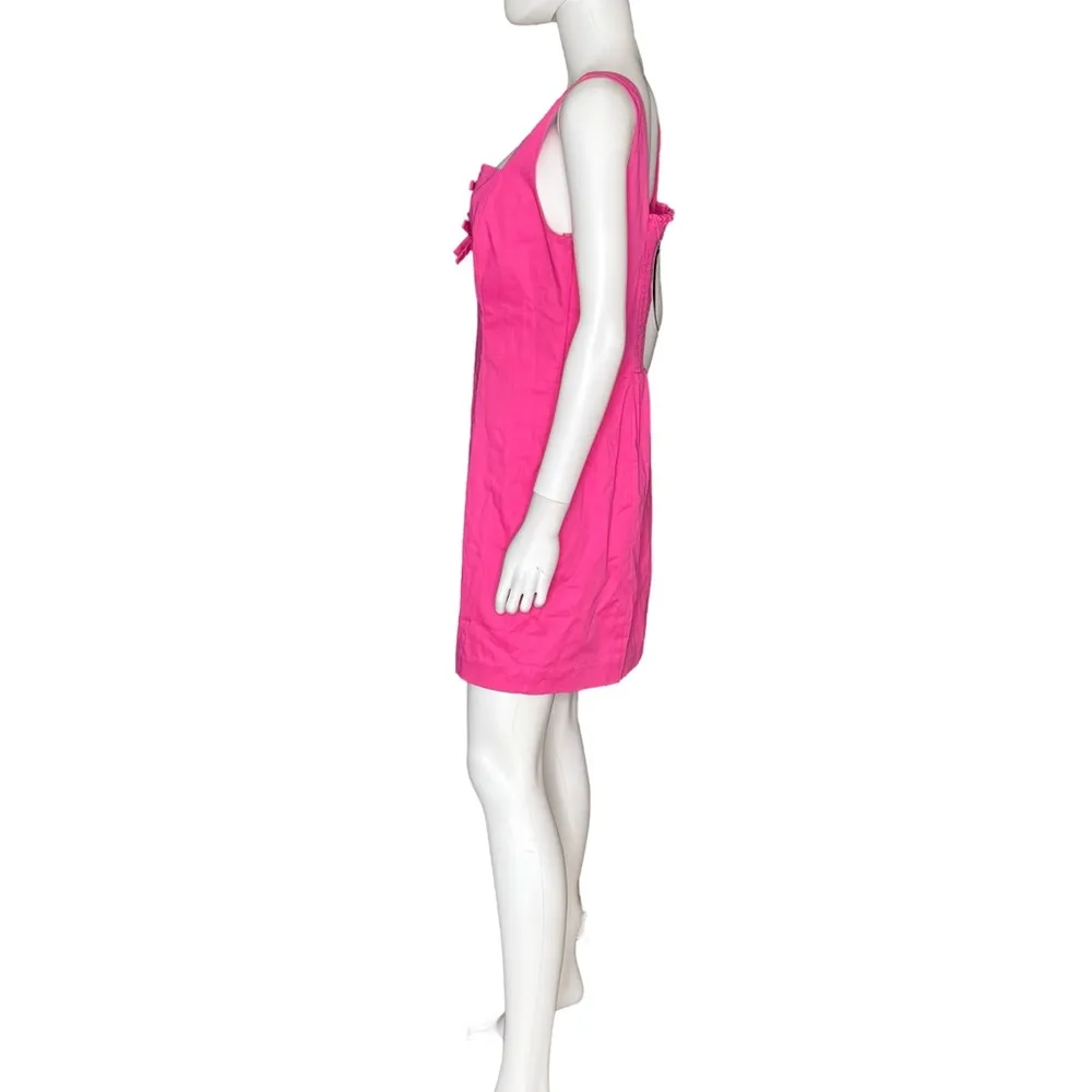 Adrianna by Adrianna Papell Women's Bow-Trim Sheath Dress Magenta Sz 10 NWT - Image 4