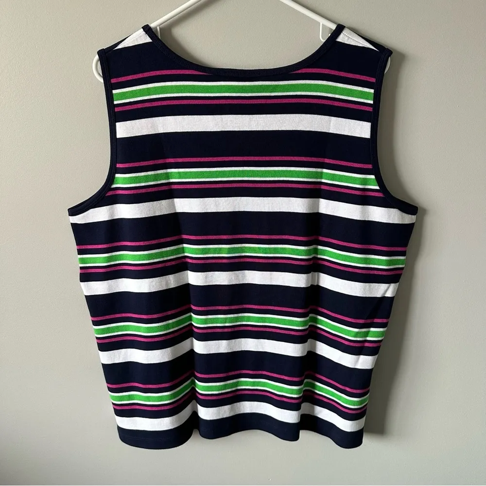 Lauren Ralph Lauren NWT Green Stripped Tank Top Set (2) Size 2X Plus y2k - Image 10
