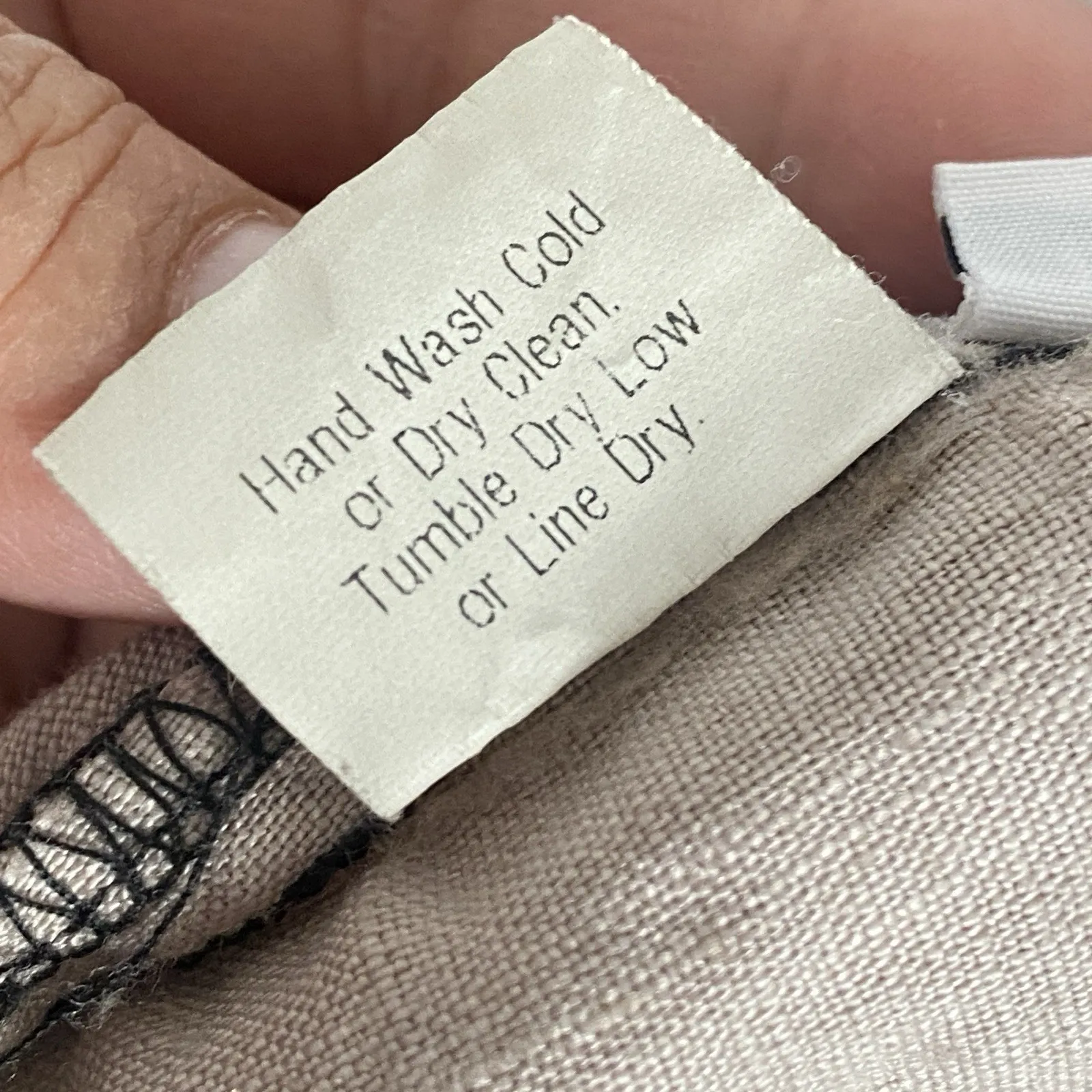 Cynthia Ashby Wide Leg 100% Linen Sz Small Pull On Lagenlook Pants Wide Pockets Gray - Image 8