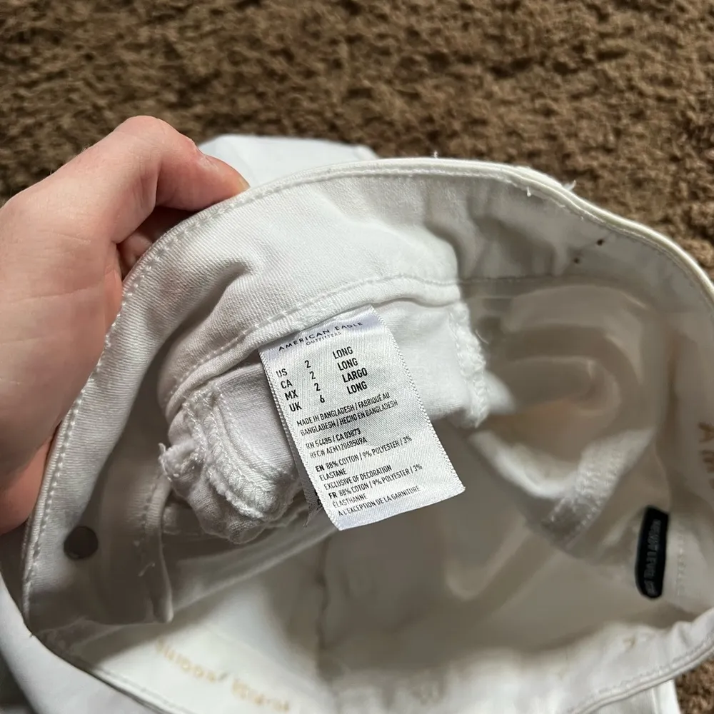 American Eagle White Hi Rise Jeggings - Image 3