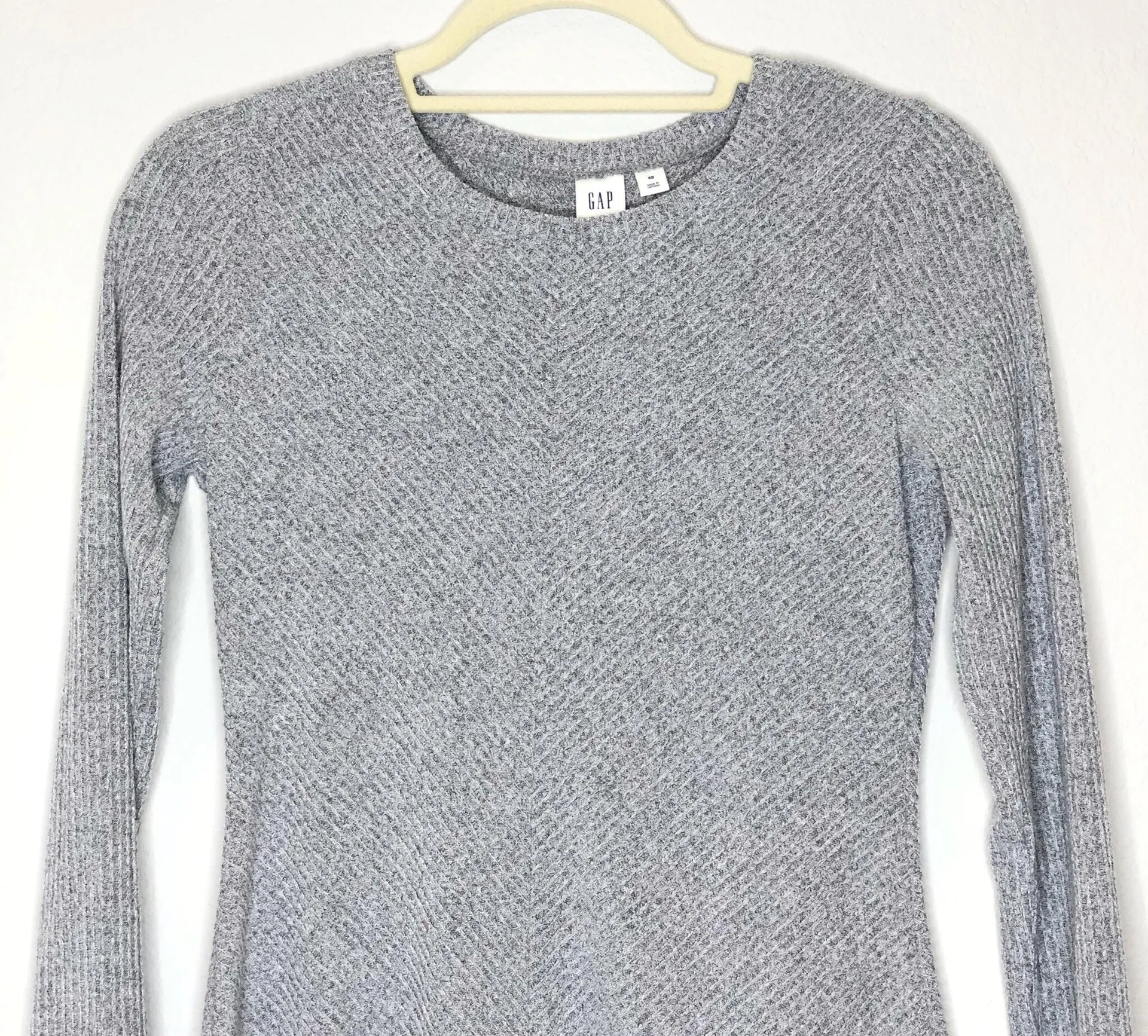 Ribbed Knit Sweater Dress Grey - Image 5