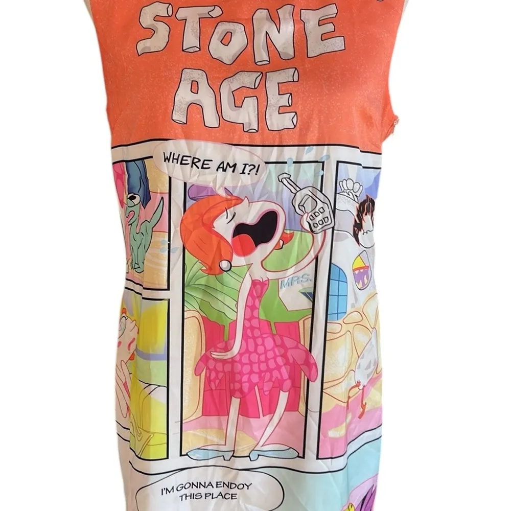 2007 Stone Age print sleeveless dress White Size M - Image 8