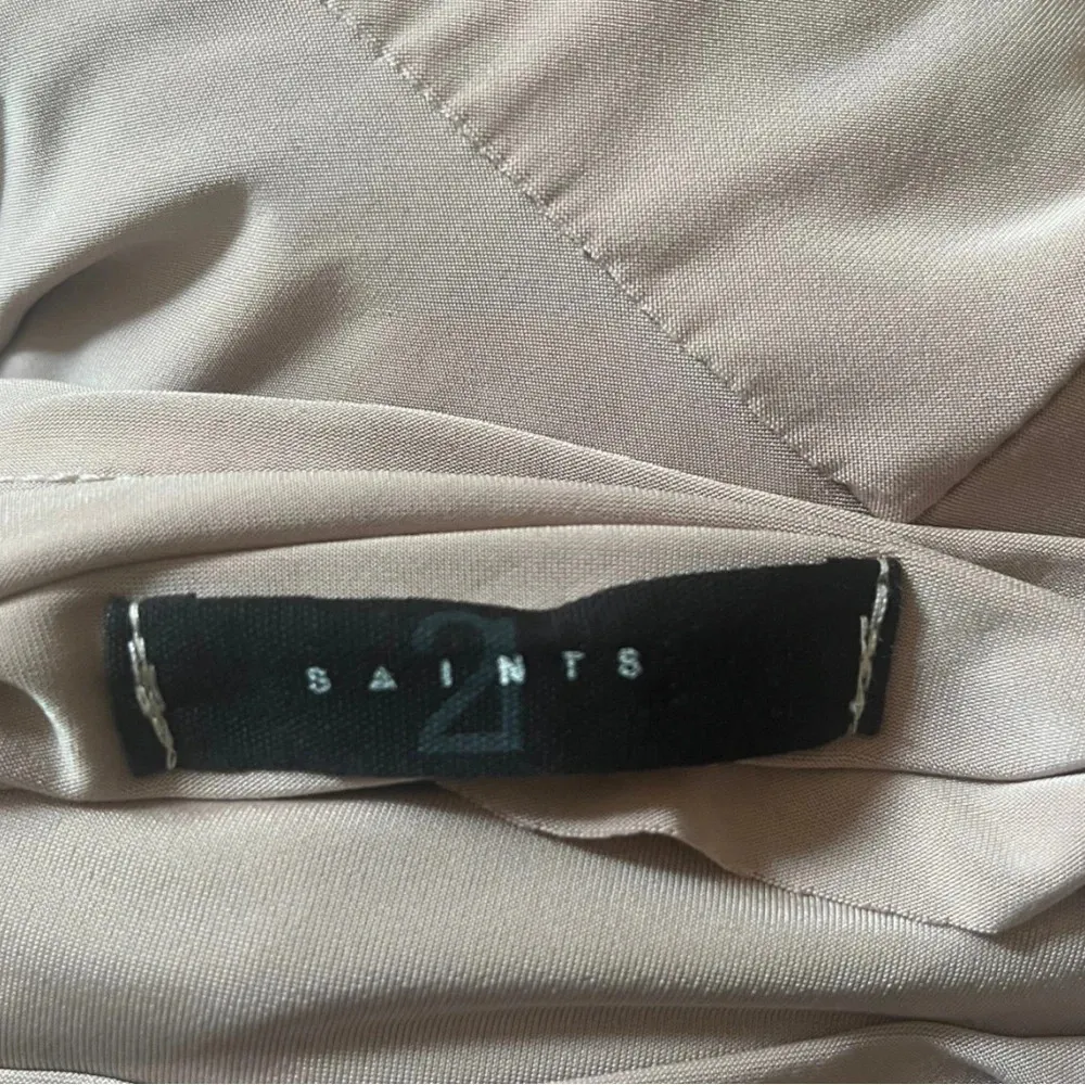 21 SAINTS Women's‎ Taupe Sleeveless Bodycon Dress With Cut Out Medium | EUC - Image 5